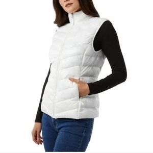 32 Degrees Women's White Puffer Vest